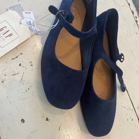 GAP Doen Collection Tag Blue Velvet Ballet Flats - Picture 1 of 6